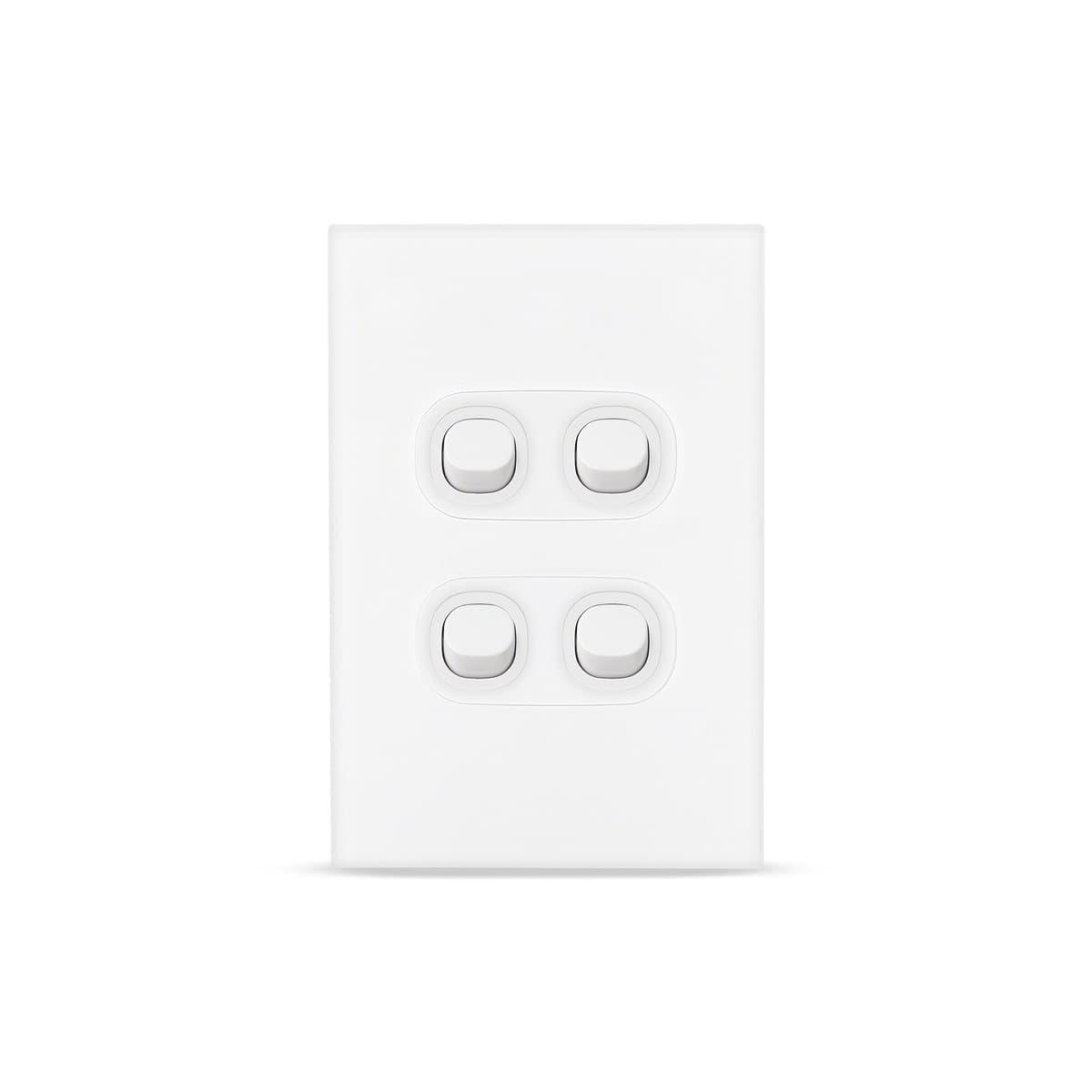 Vynco Urban 4 Gang Plate Fascia Only in White-img-1