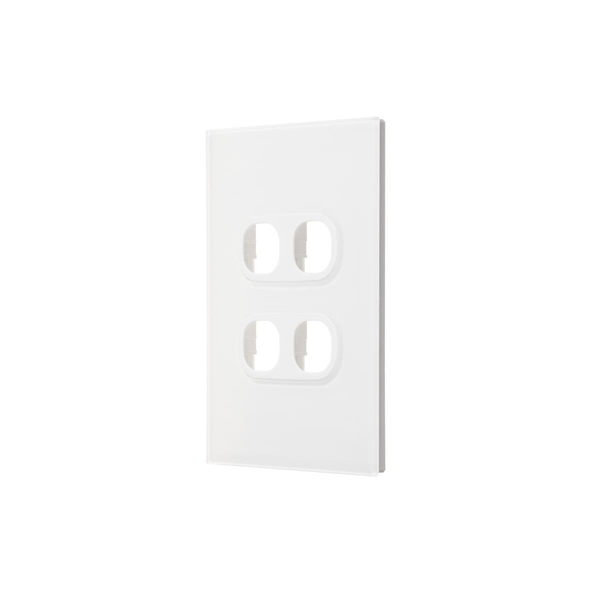 Vynco Urban 4 Gang Plate Fascia Only in White-img-3