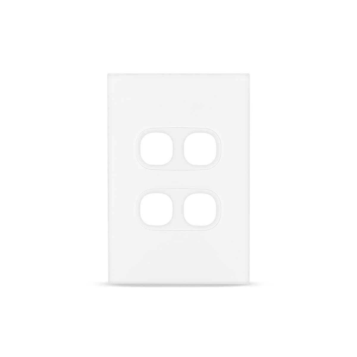 Vynco Urban 4 Gang Plate Fascia Only in White-img-4