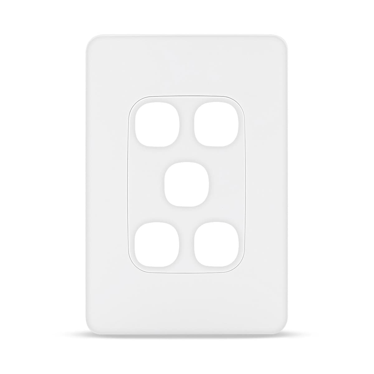 Vynco Urban 5/6 Gang Plate Fascia Only in White-img-1