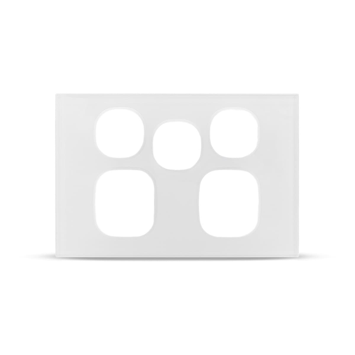 Vynco Urban Twin GPO With Extra Switch Fascia Only in White-img-1