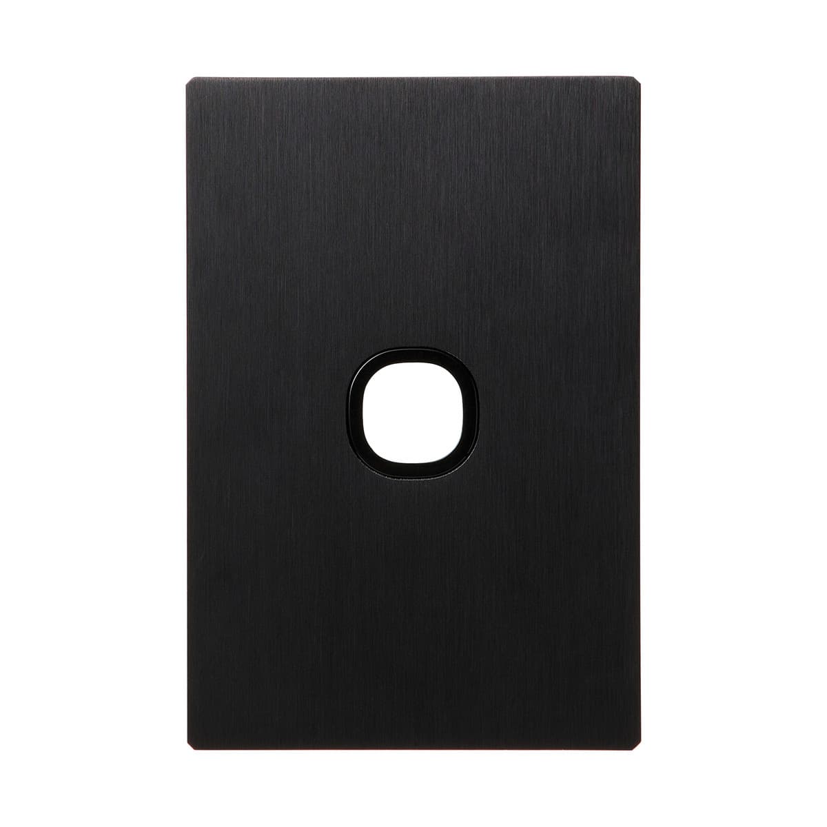 Vynco Urban 1 Gang Plate Fascia Only in Black Aluminium-img-1
