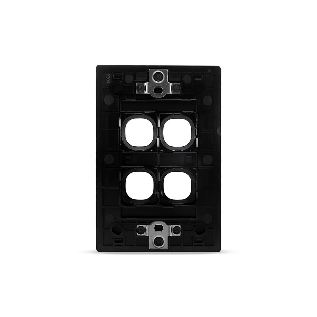 Vynco Urban 4 Gang Plate Fascia Only in Black Aluminium-img-4