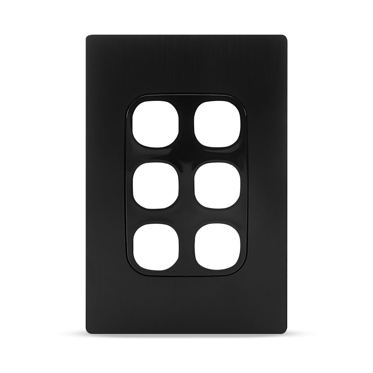 Vynco Urban 5/6 Gang Plate Fascia Only in Black Aluminium-img-1