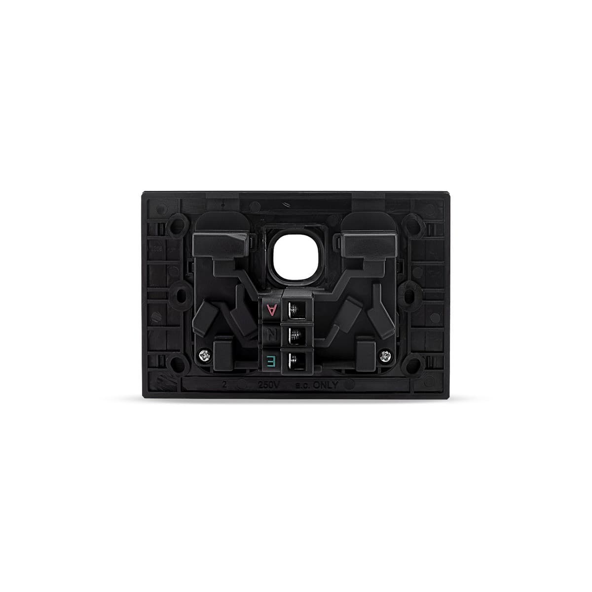 Vynco Urban Twin GPO With Extra Switch Fascia Only in Black Aluminium-img-2