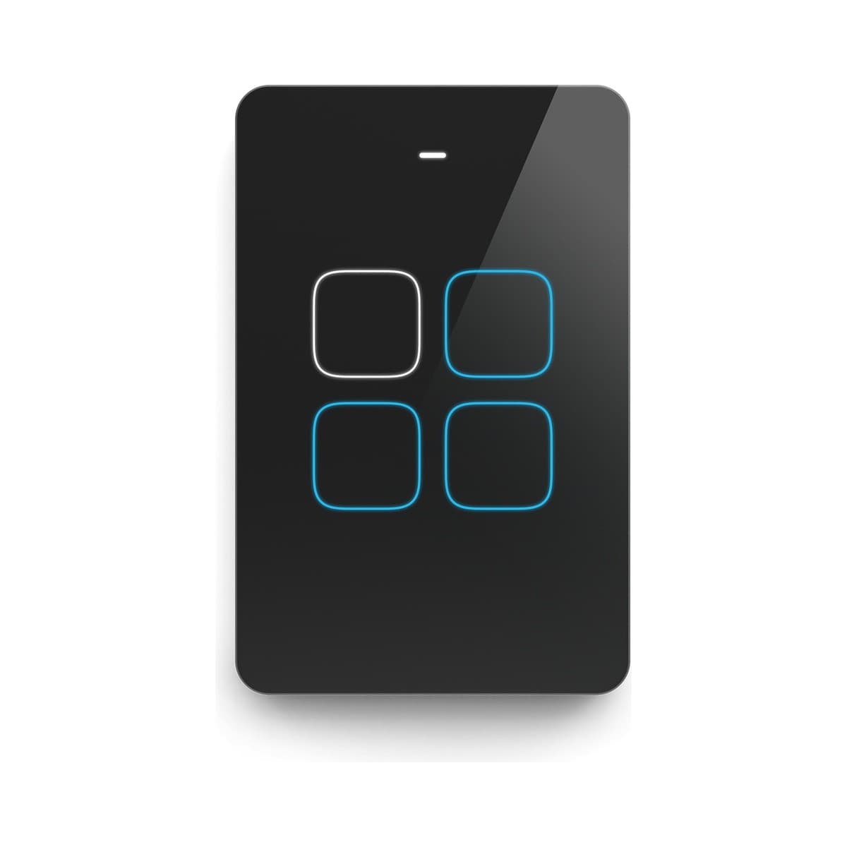 Senoa 4 Gang - 2 Switches + 2 Dimmers in Black-img-1