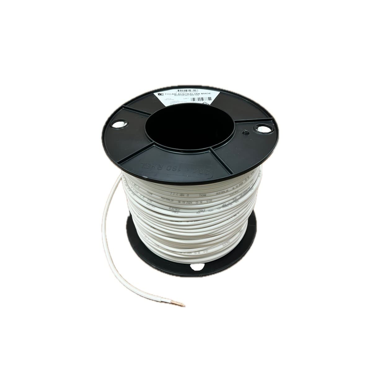 Cable 2.5mm Single White/White Double Insulated 100m Drum