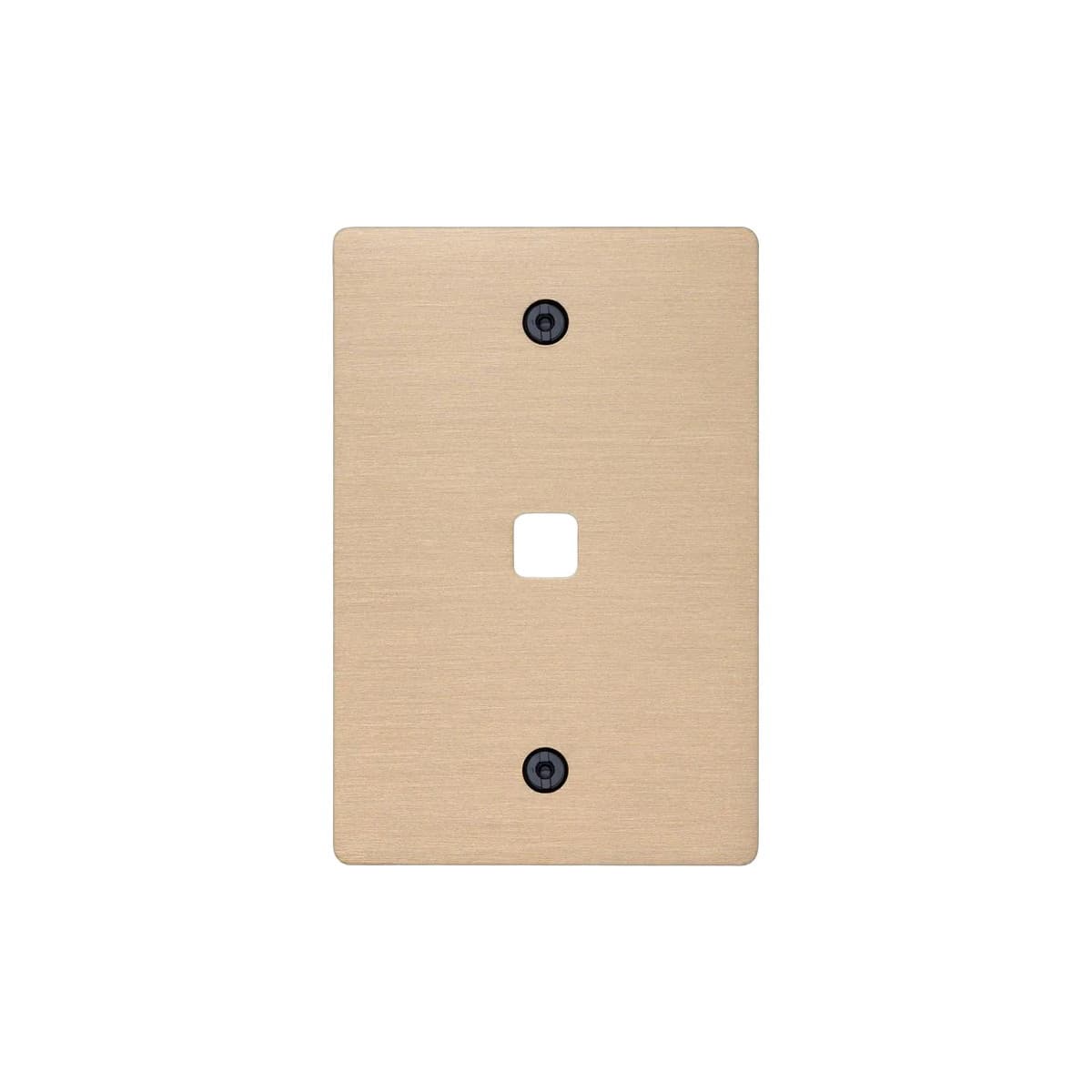 Buster + Punch 1 Gang Metal Grid Plate Only in Brass-img-1