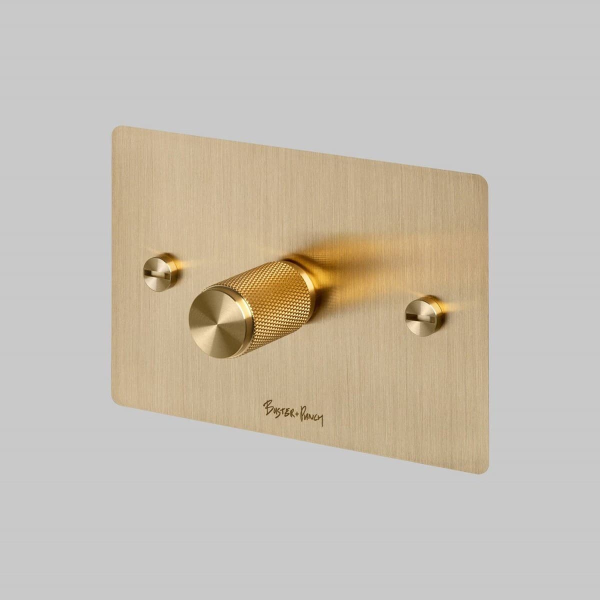 Buster + Punch 1 Gang Metal Grid Plate Only in Brass-img-2