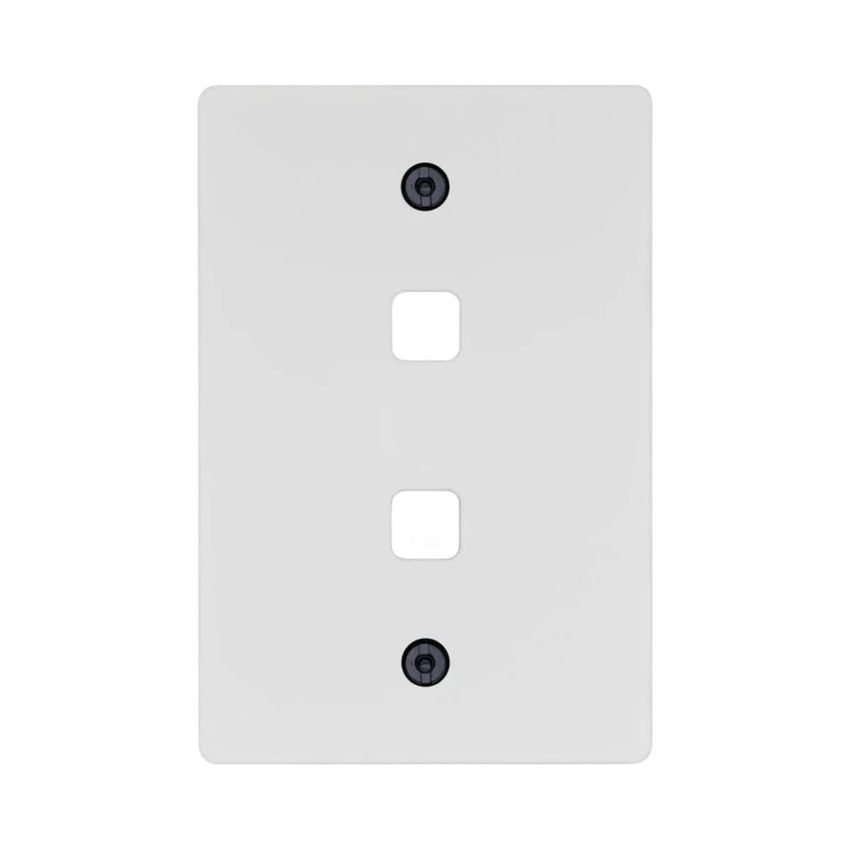Buster + Punch 2 Gang Metal Grid Plate Only in White-img-1