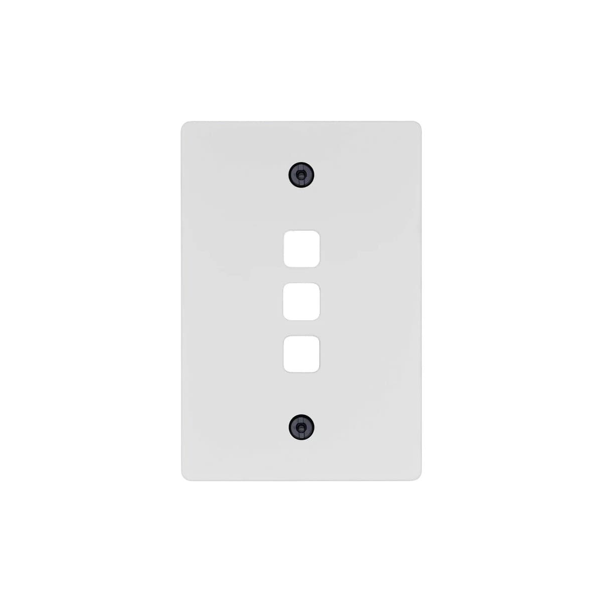 Buster + Punch 3 Gang Metal Grid Plate Only in White-img-1