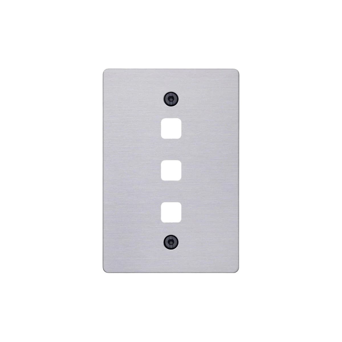 Buster + Punch 3 Gang Metal Grid Plate Only in Steel-img-1