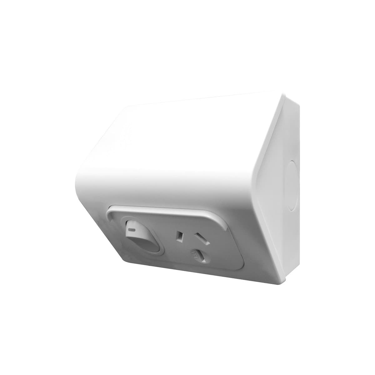 Vynco Metro X Outdoor IP53 10A Single GPO in White-img-1