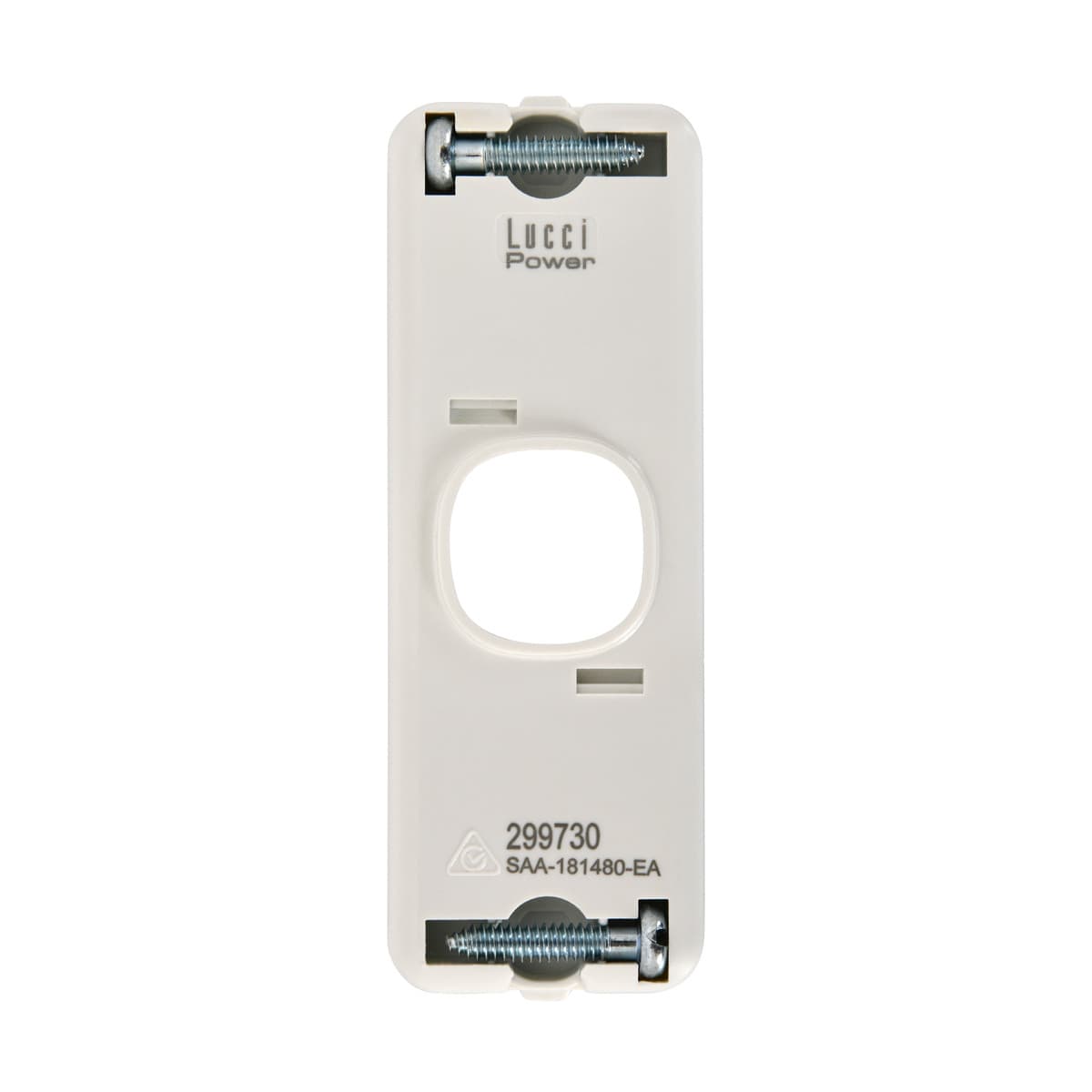Lucci Power Gravity Architrave 1 Gang Plate Only in Gloss White-img-3