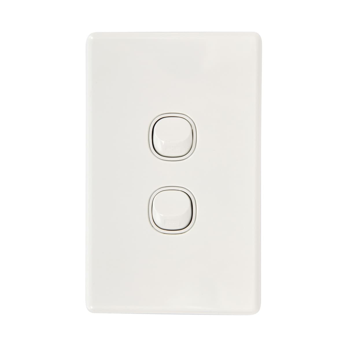 Lucci Power Gravity 2 Gang Switch in Gloss White-img-1
