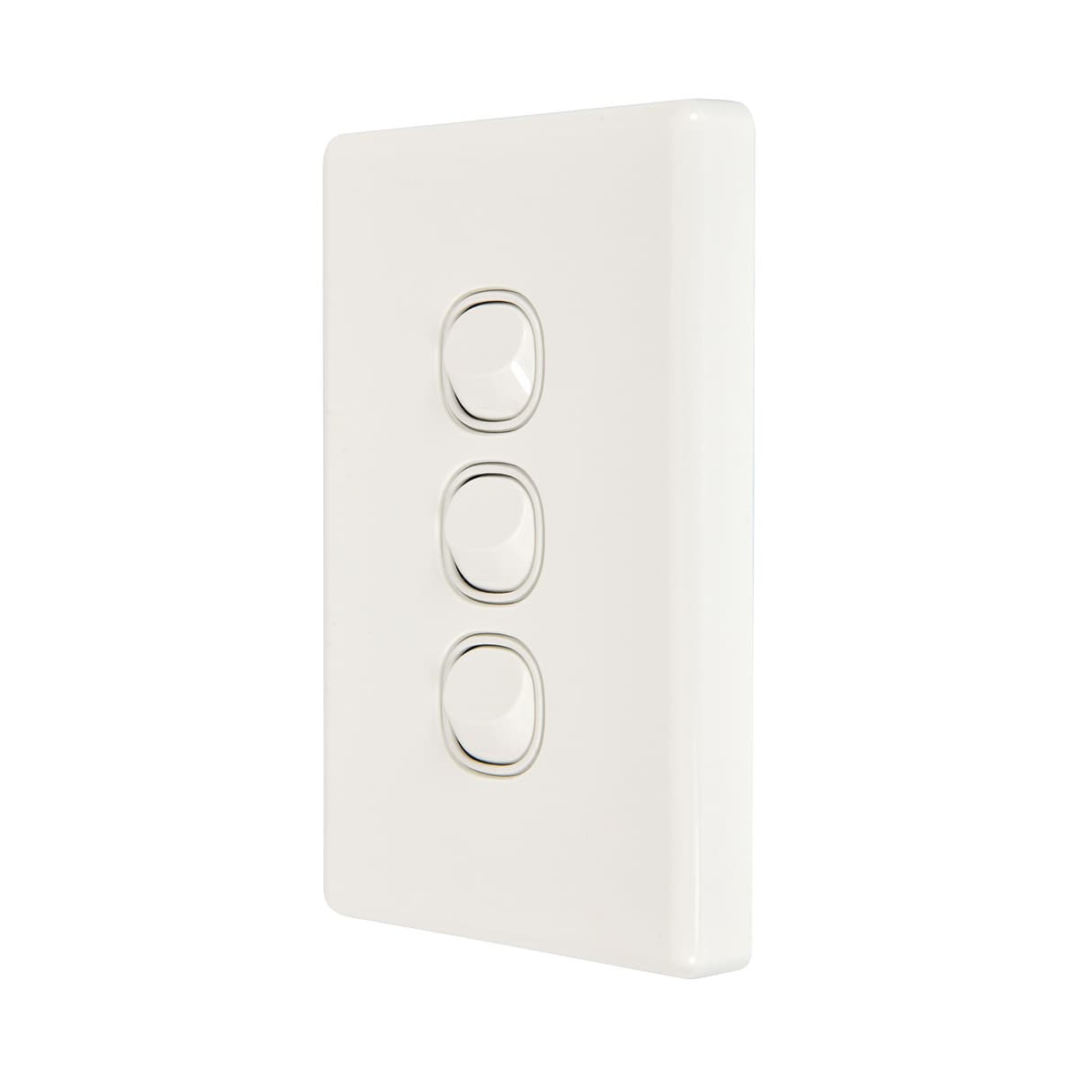 Lucci Power Gravity 3 Gang Switch in Gloss White-img-2
