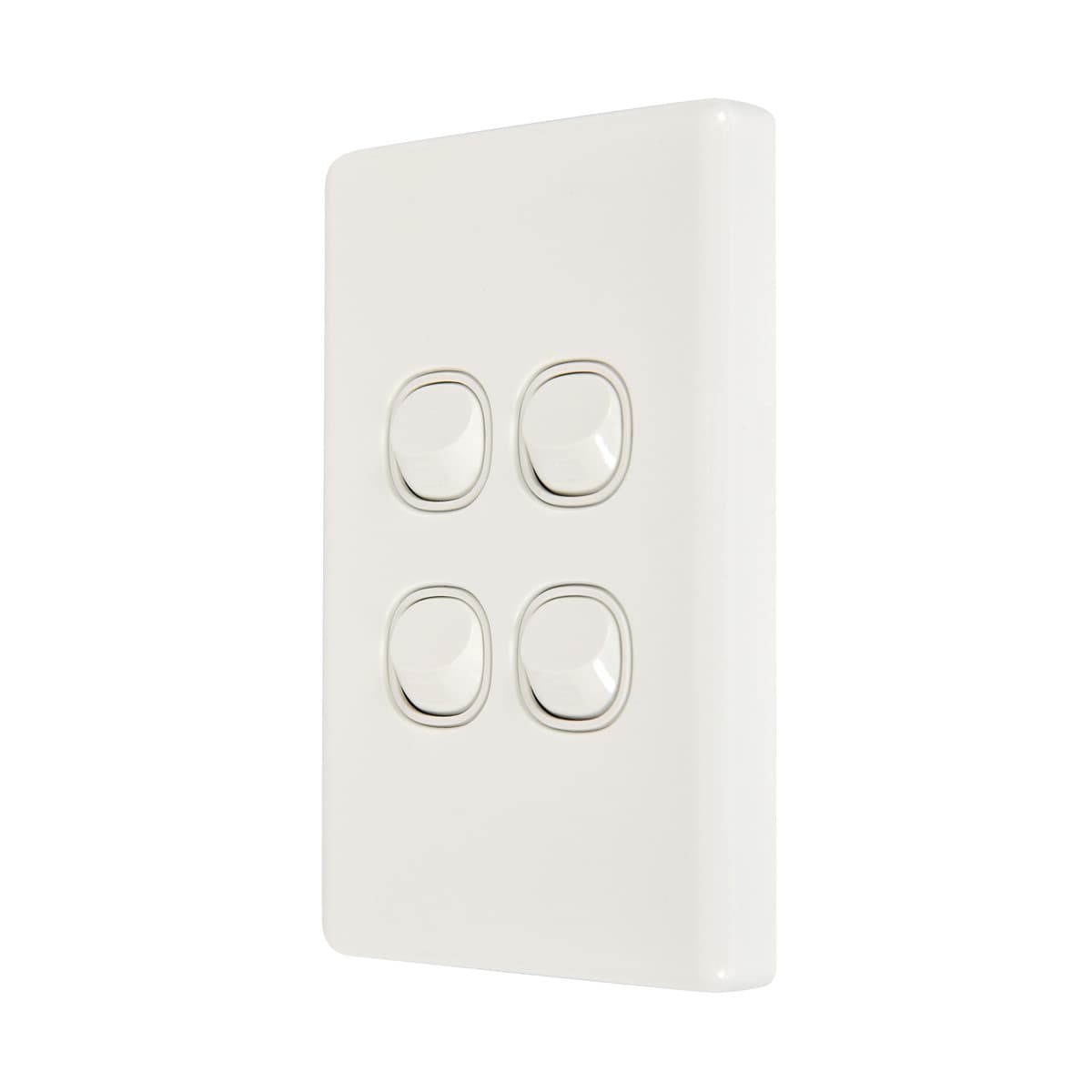 Lucci Power Gravity 4 Gang Switch in Gloss White-img-2