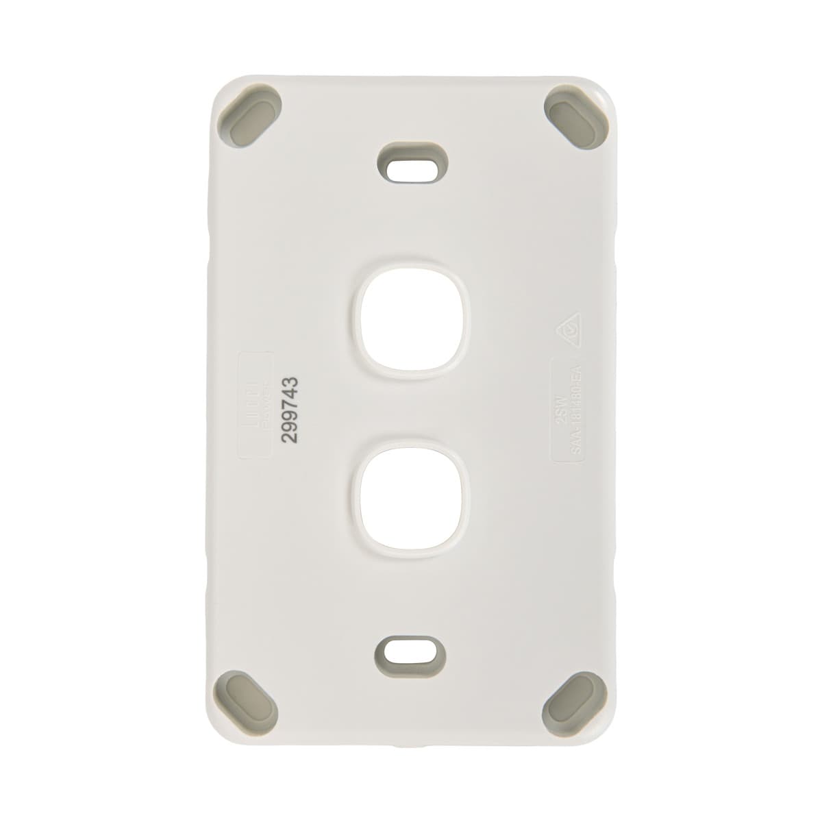 Lucci Power Gravity 2 Gang Plate Only in Gloss White-img-3