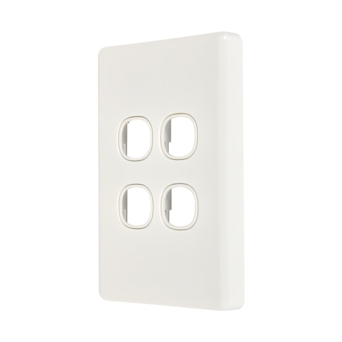 Lucci Power Gravity 4 Gang Plate Only in Gloss White-img-2