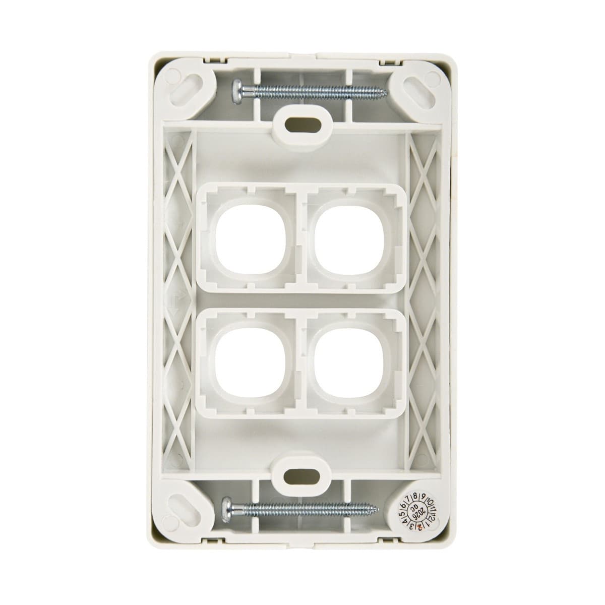 Lucci Power Gravity 4 Gang Plate Only in Gloss White-img-4