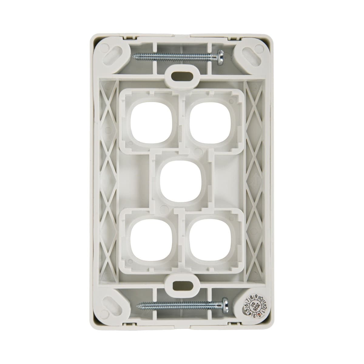 Lucci Power Gravity 5 Gang Plate Only in Gloss White-img-4
