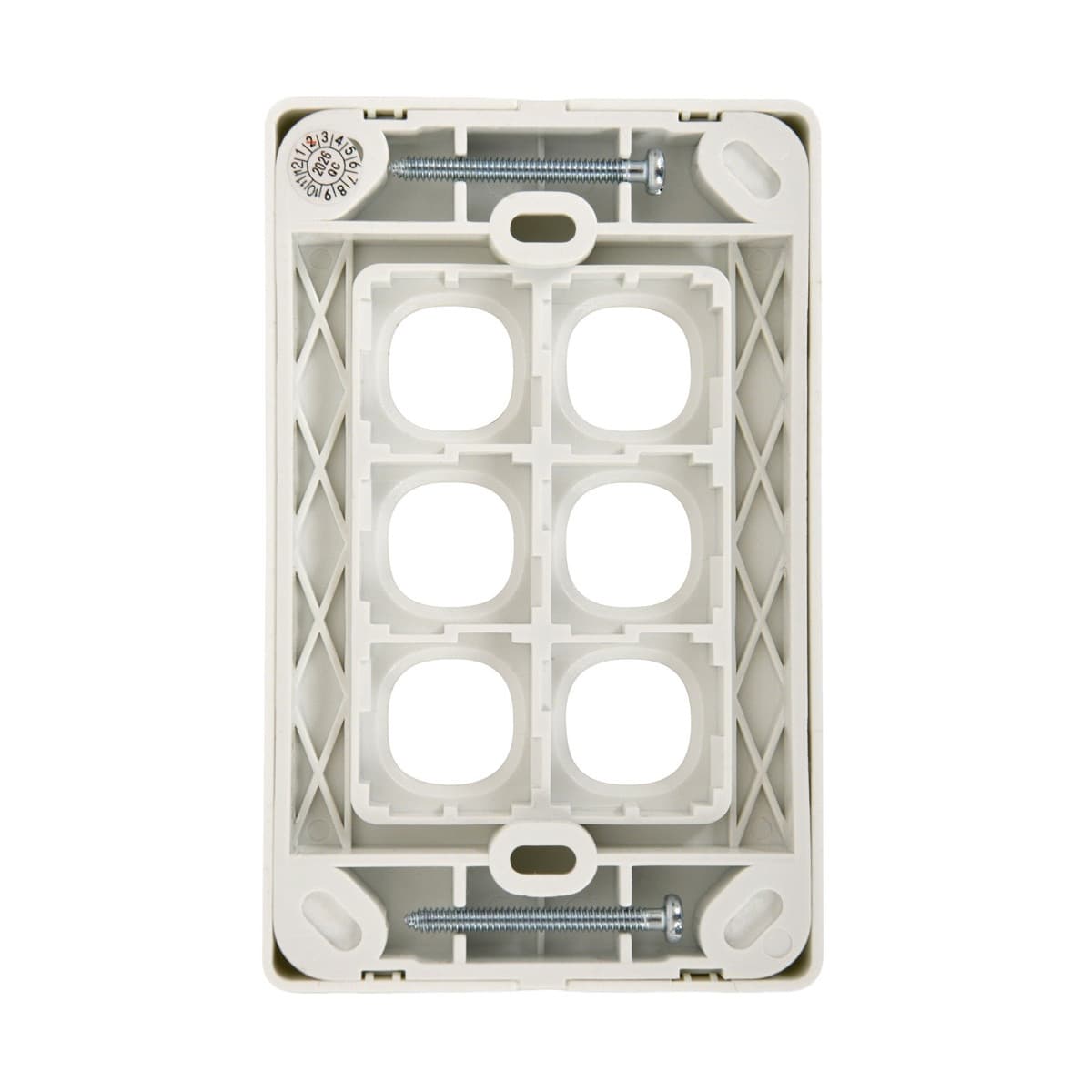 Lucci Power Gravity 6 Gang Plate Only in Gloss White-img-4