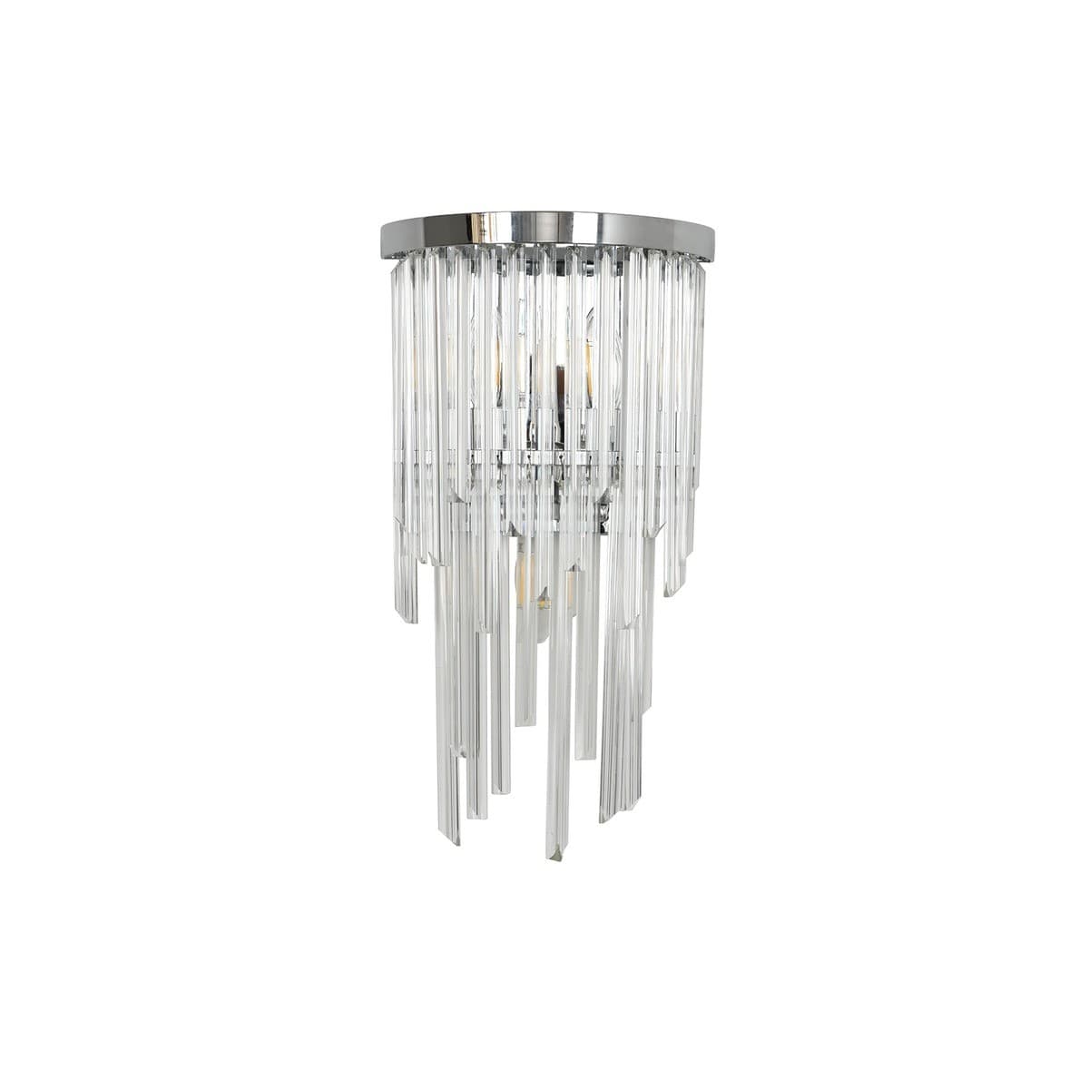 Monsoon 3 Light Wall Bracket in Polished Chrome with Clear Glass