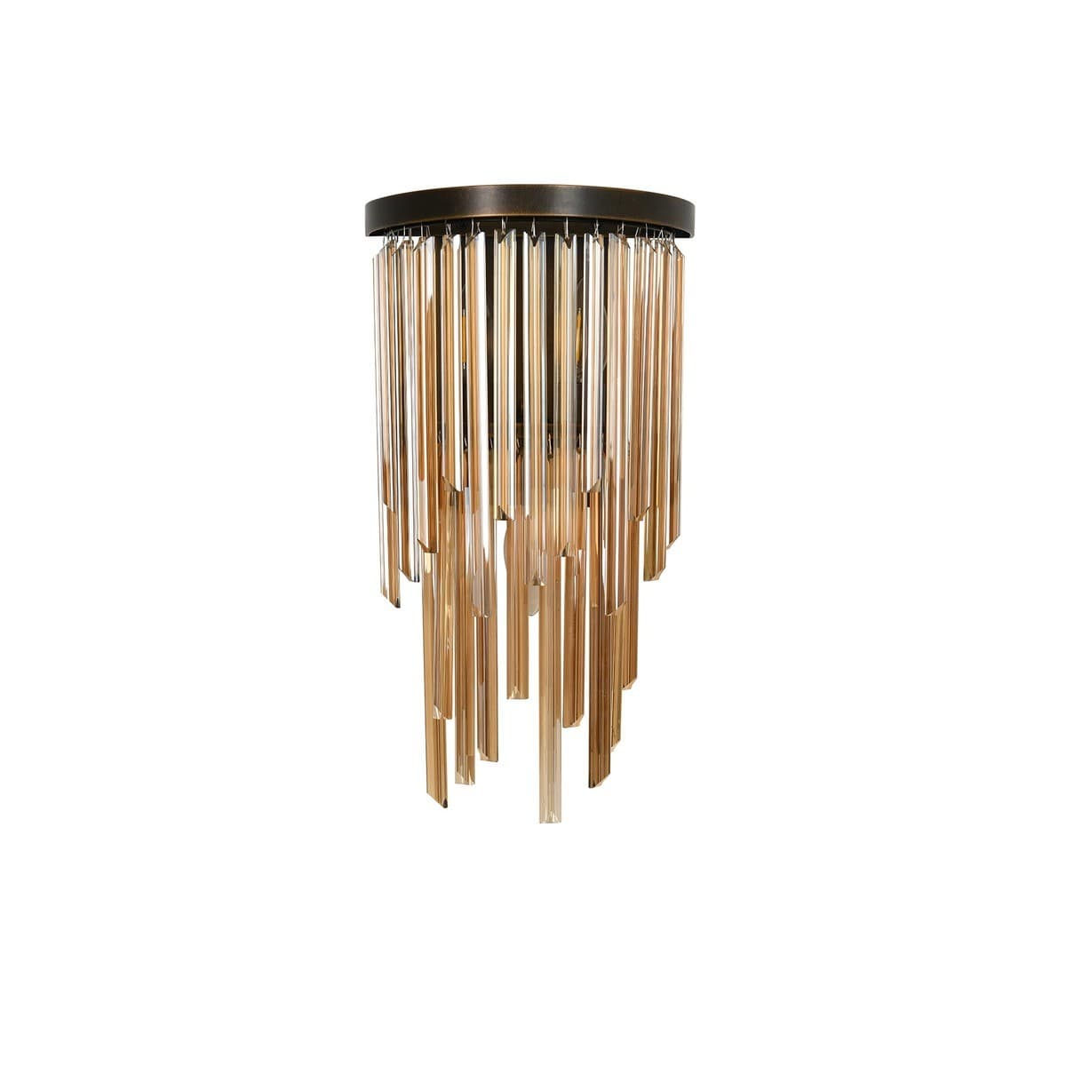Monsoon 3 Light Wall Bracket in Bronze with Sepia Glass