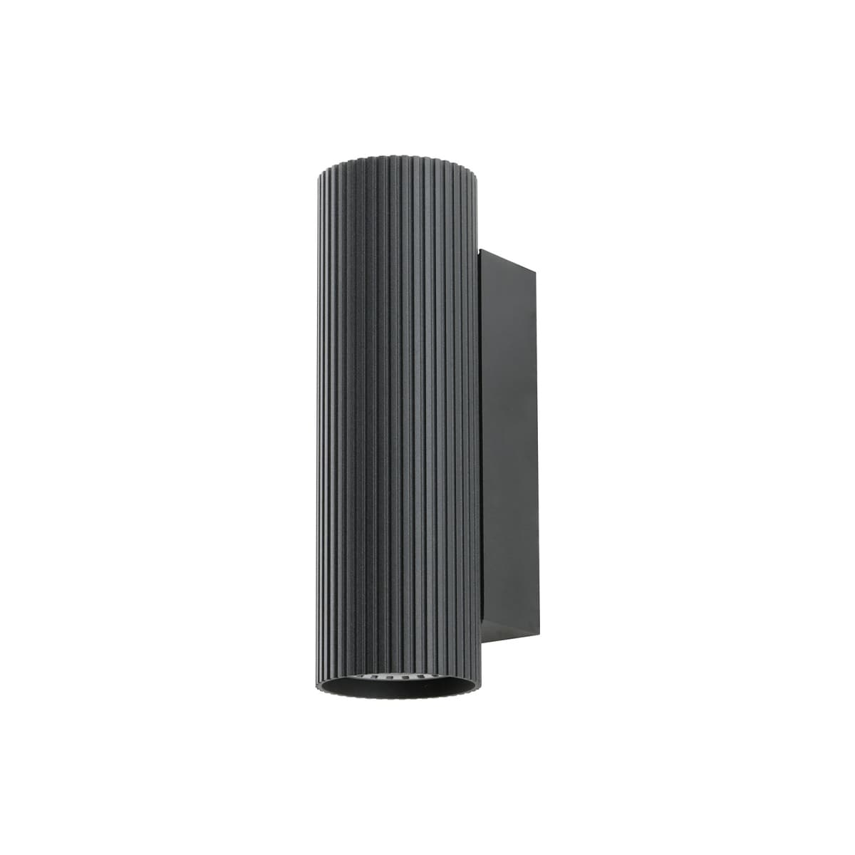 Jessy 2 Light Ribbed Up/Down Wall Light in Textured Black-img-1