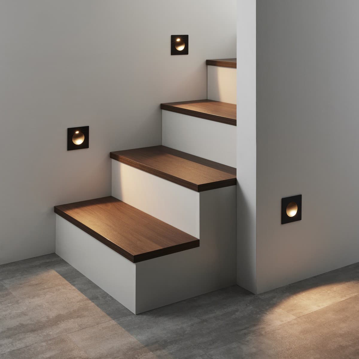 Gala LED Day Night Sleep Round Step Light in Black-img-3