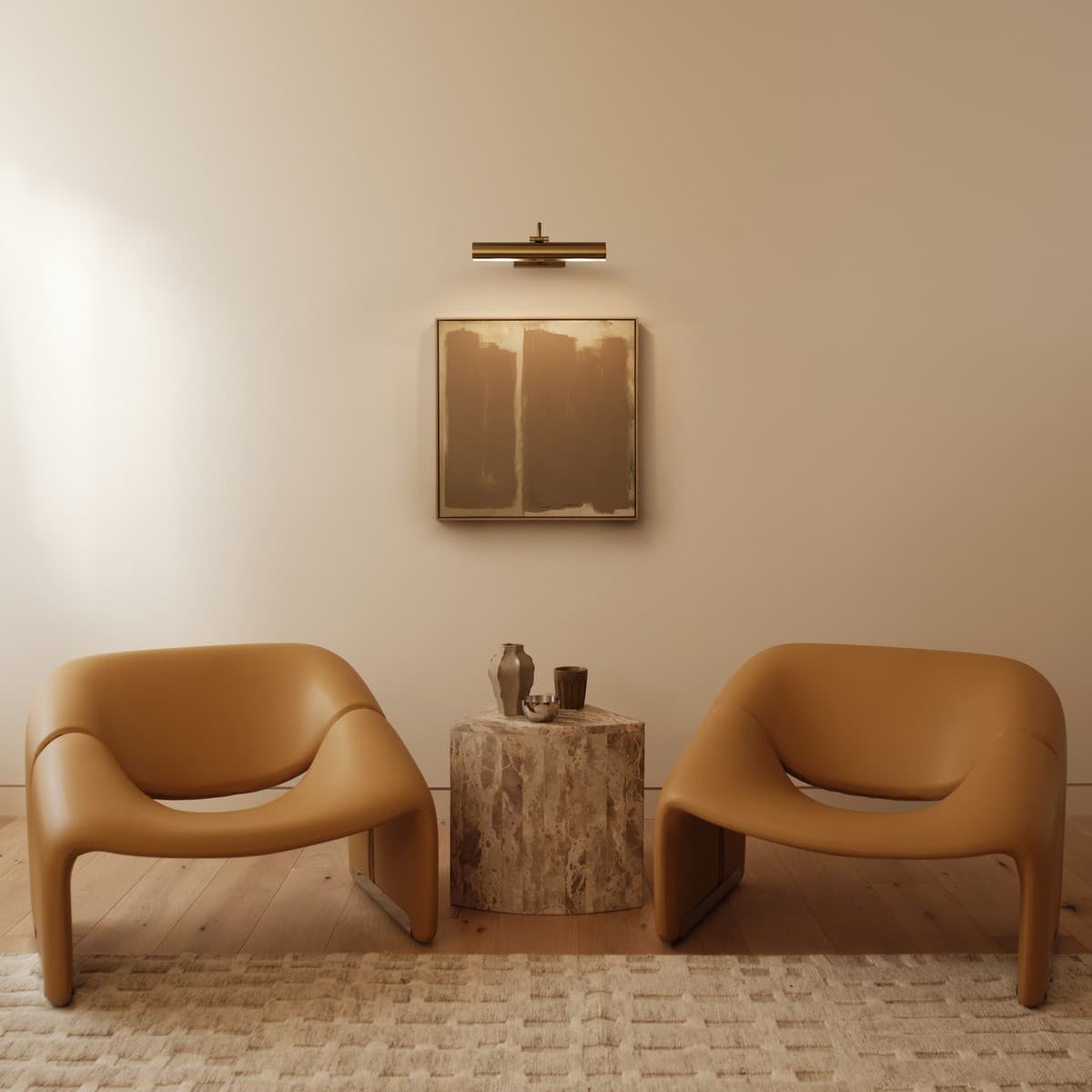 Hepburn 2 Light 370mm Picture Light in Aged Brass-img-3