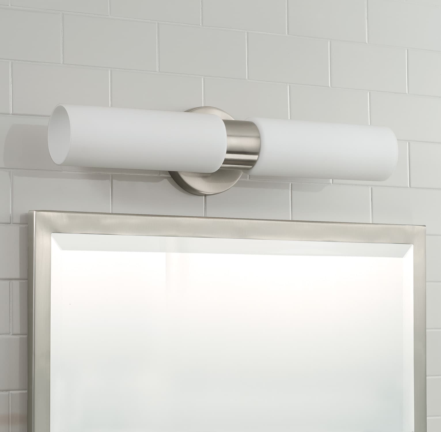 Ping 2 Light Wall Light in Brushed Nickel