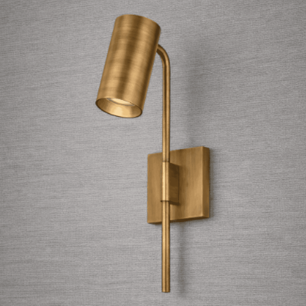 Sage 1 Light Wall Light in Patina Brass
