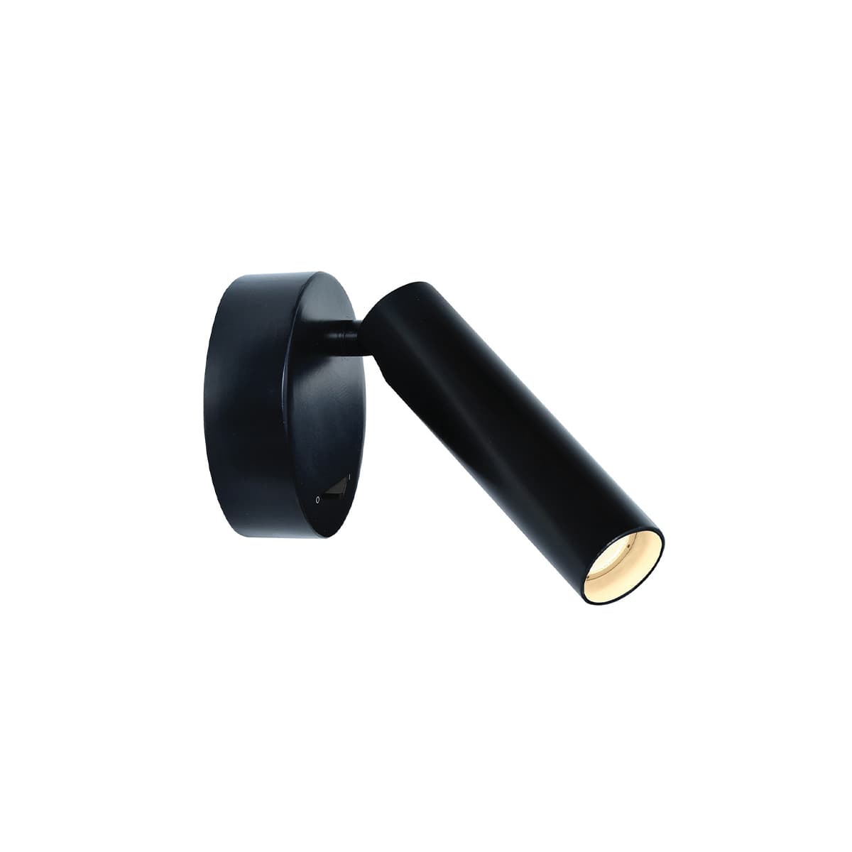 Milan 1 Light LED Adjustable Wall Spotlight with Toggle Switch in Black-img-1