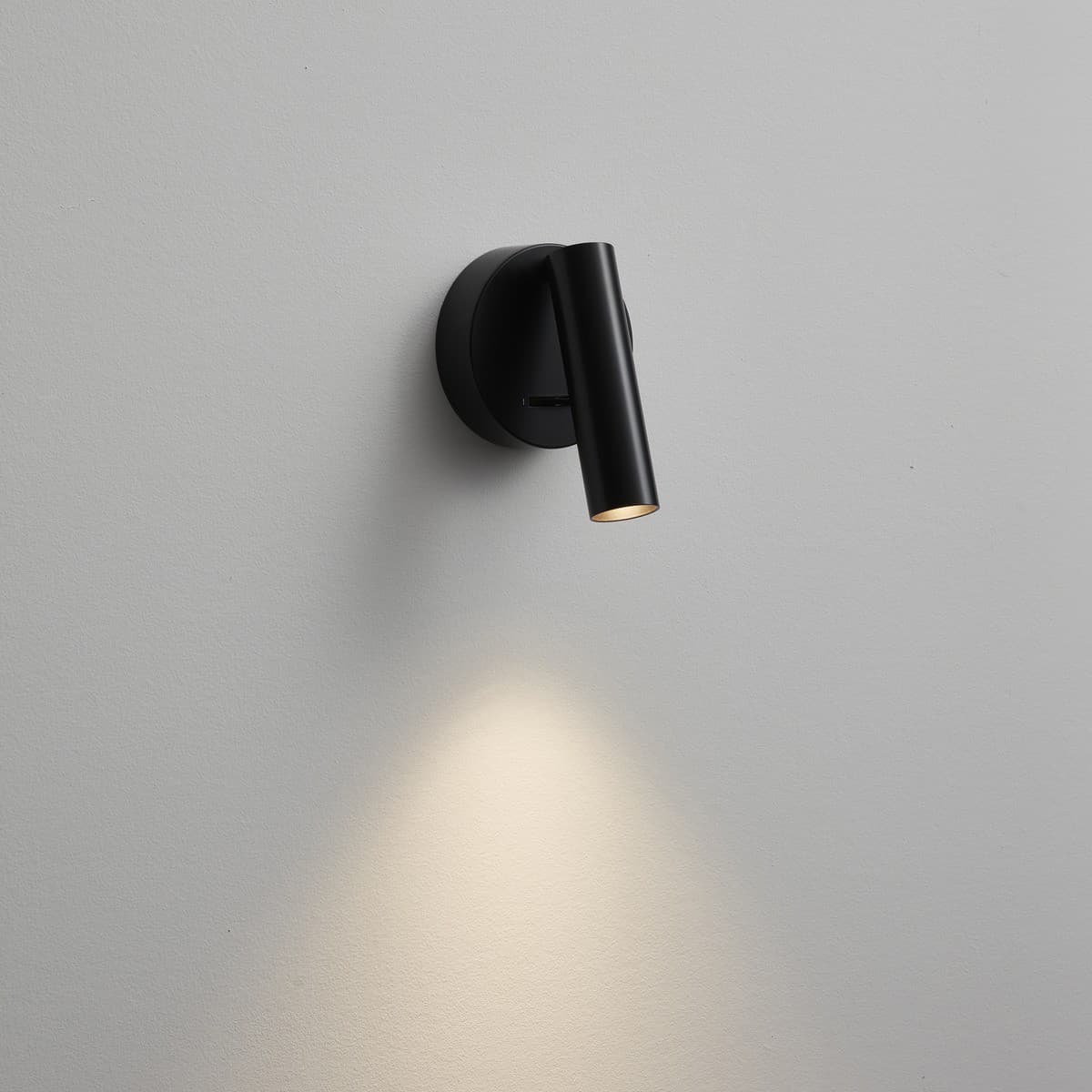 Milan 1 Light LED Adjustable Wall Spotlight with Toggle Switch in Black-img-2