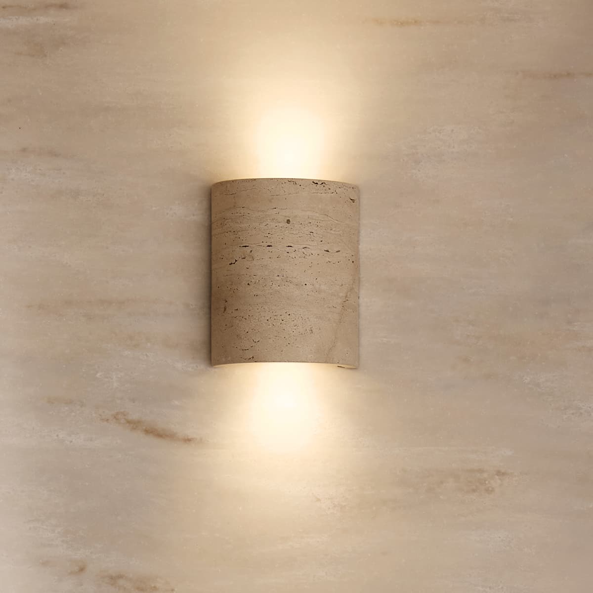 Traviato 2 Light Up/Down Wall Sconce in Travertine