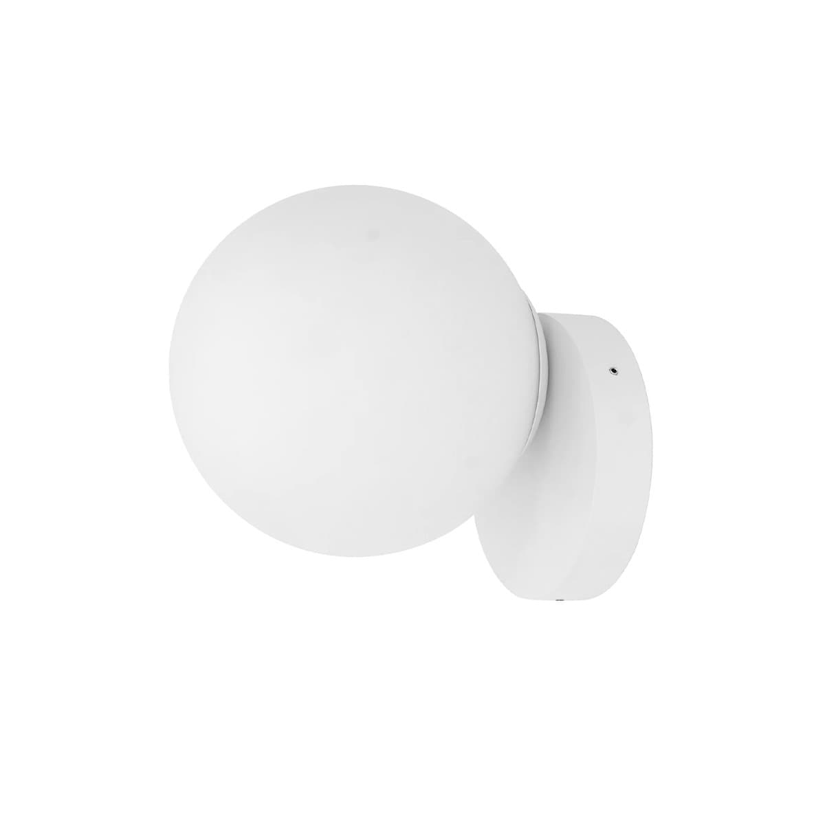 Mino 1 Light Wall Bracket in White with Frosted Opal Glass