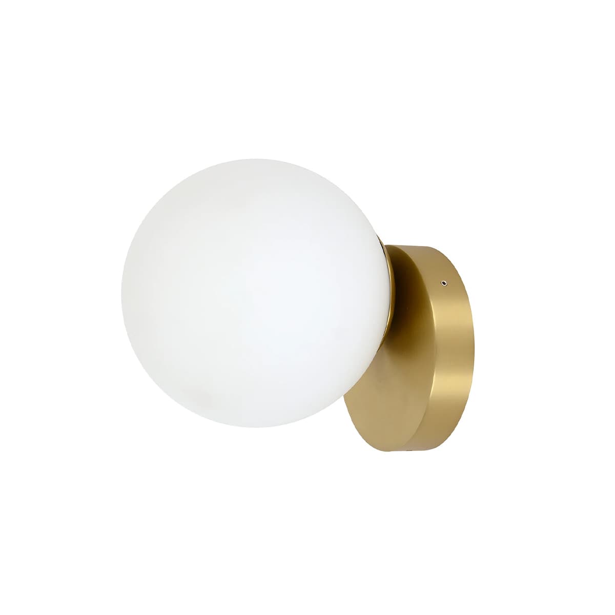 Mino 1 Light Wall Bracket in Brass with Frosted Opal Glass