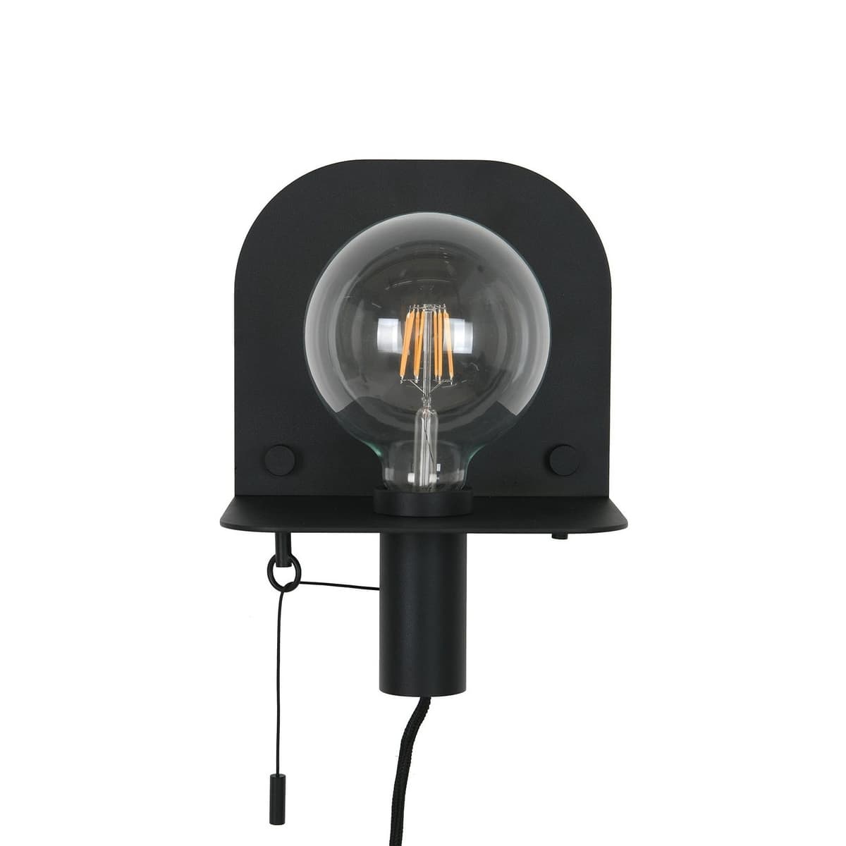 Tiro 1 Light DIY Wall Sconce with Pull Cord in Textured Black-img-1