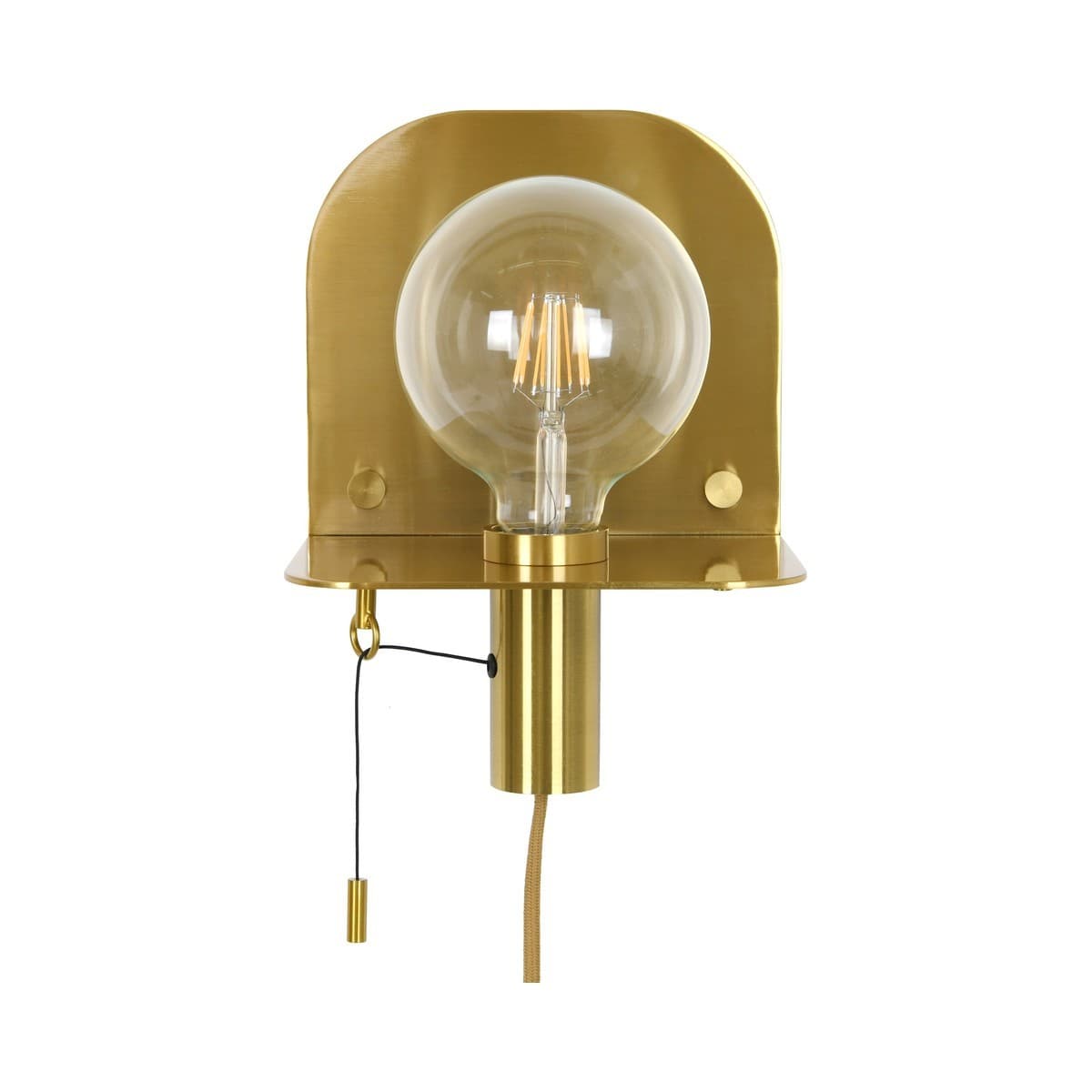 Tiro 1 Light DIY Wall Sconce with Pull Cord in Aged Brass