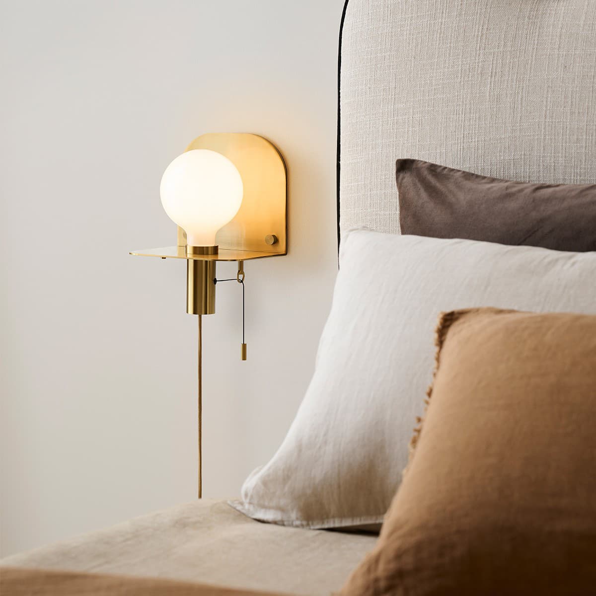 Tiro 1 Light DIY Wall Sconce with Pull Cord in Aged Brass