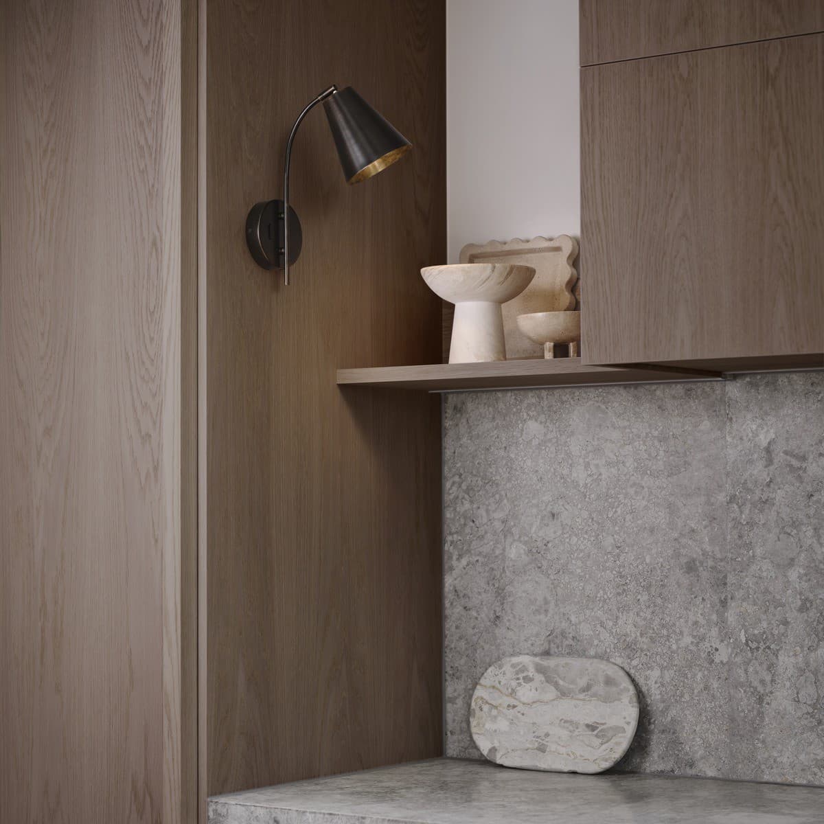 Cecilia 1 Light Adjustable Wall Bracket in Bronze