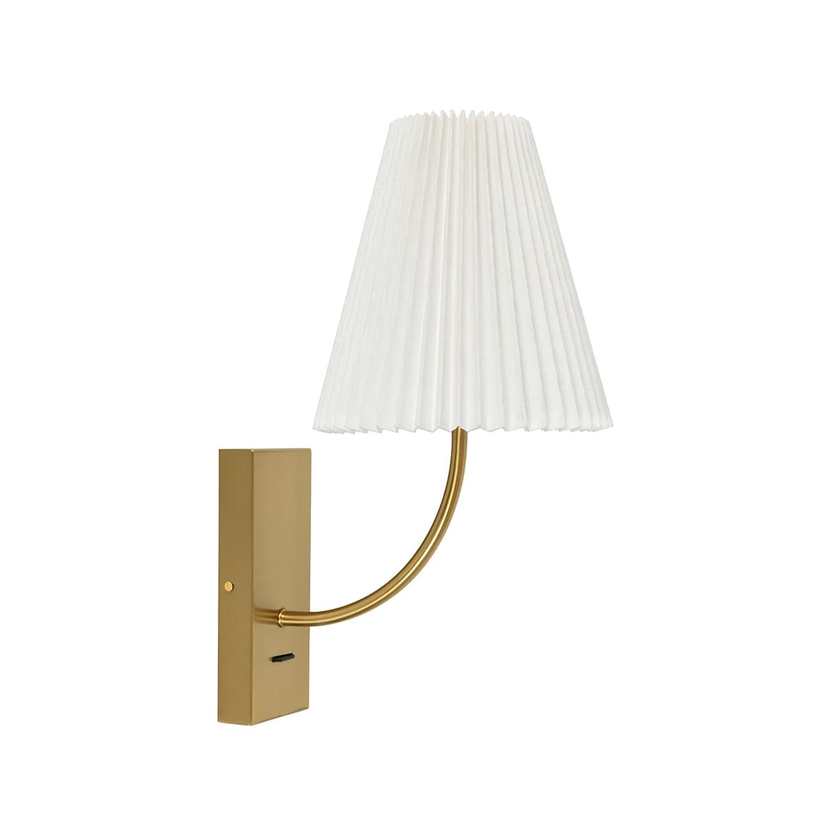 Hoxton 1 Light Wall Bracket in Aged Brass with White Linen Shade-img-1