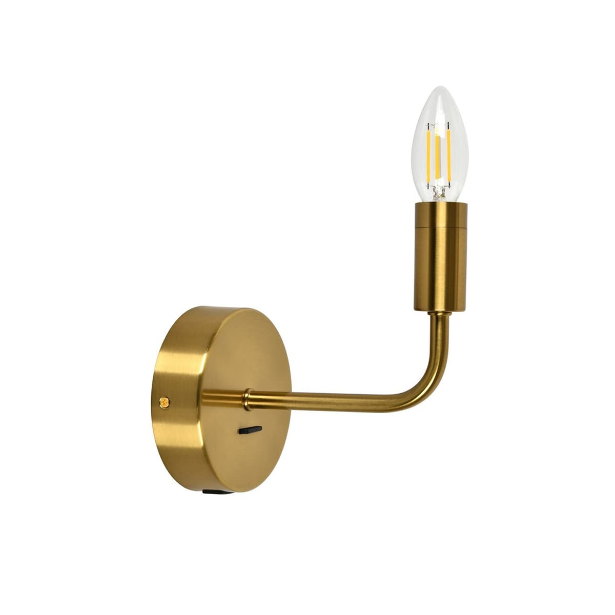 Alana 1 Light Wall Bracket in Aged Brass with White Linen Shade-img-2