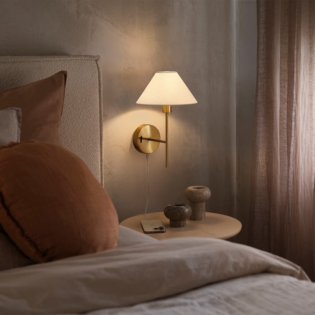 Daria Linen Shade in White