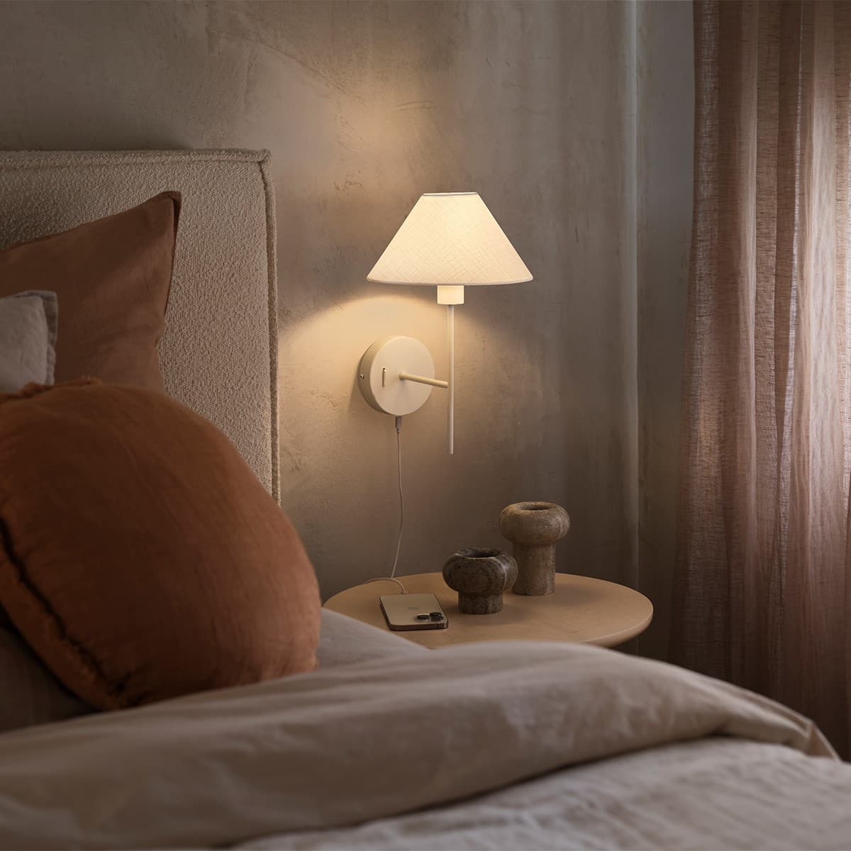 Daria Linen Shade in White-img-7