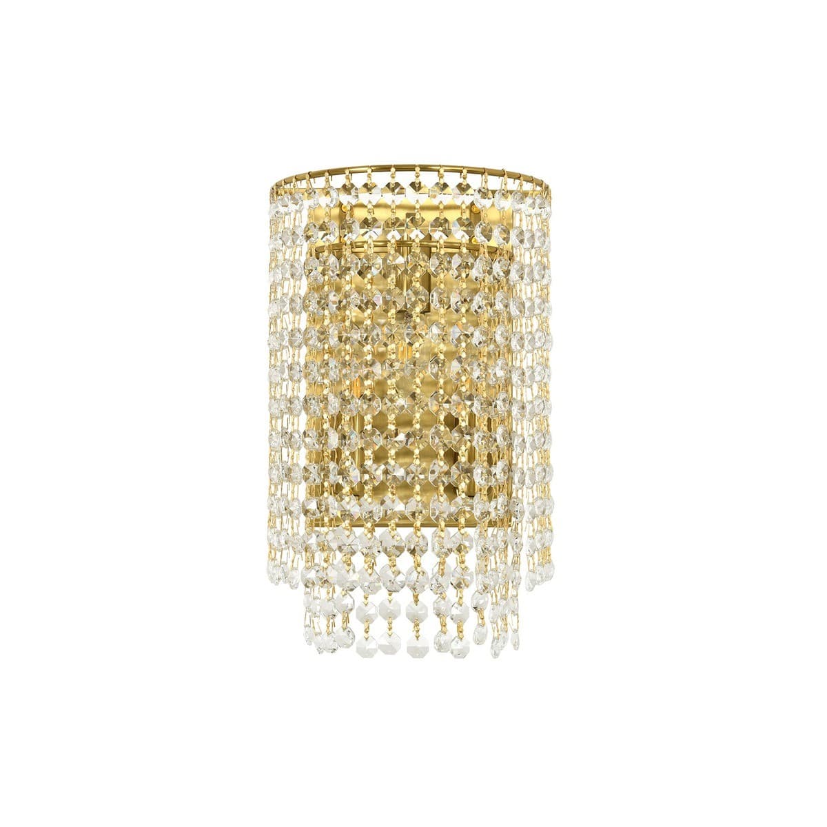 Sarita 3 Light Crystal Wall Bracket in Aged Brass-img-1