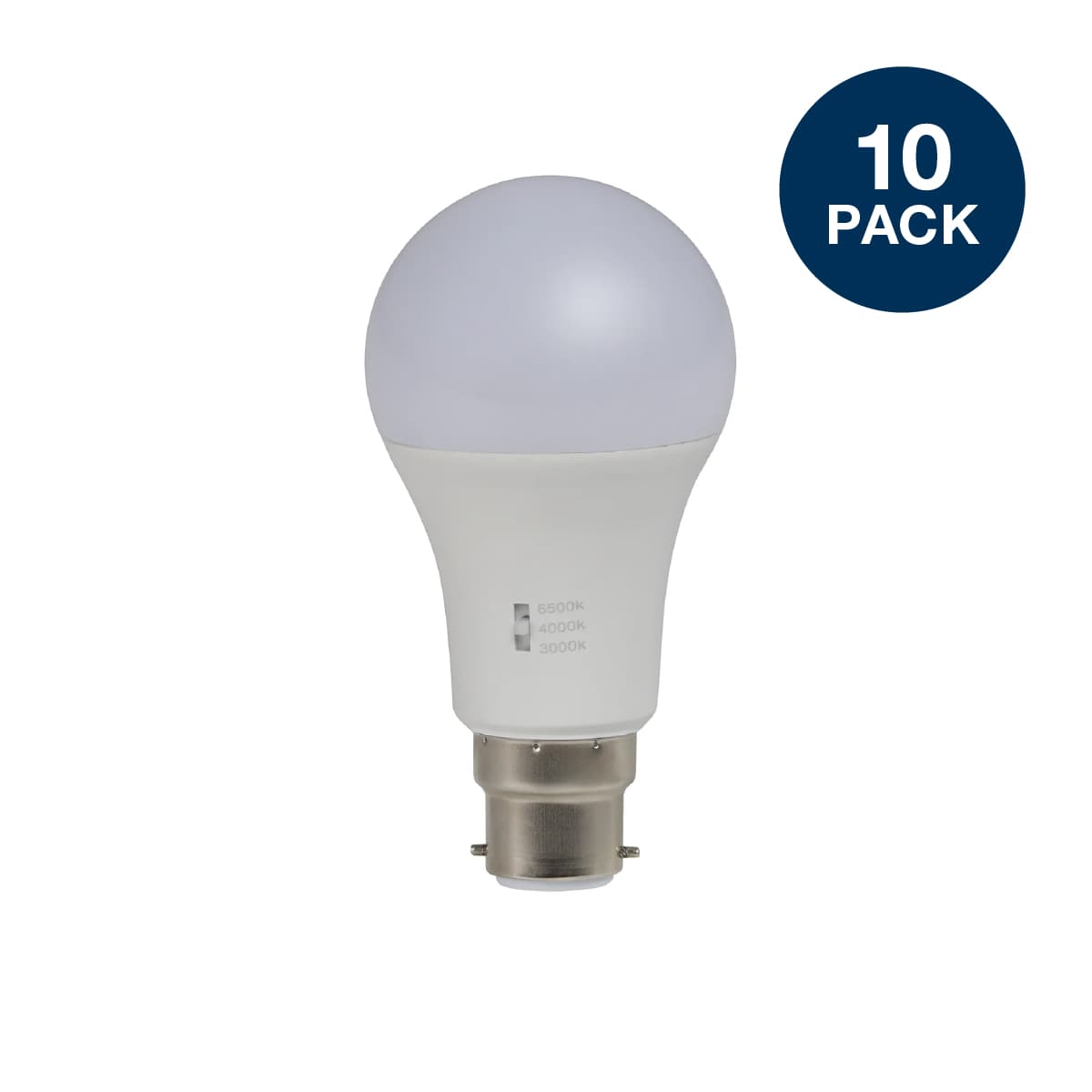 GE Multi-Watt BC LED CCT A60 Dimmable Globe, 10 Pack-img-1