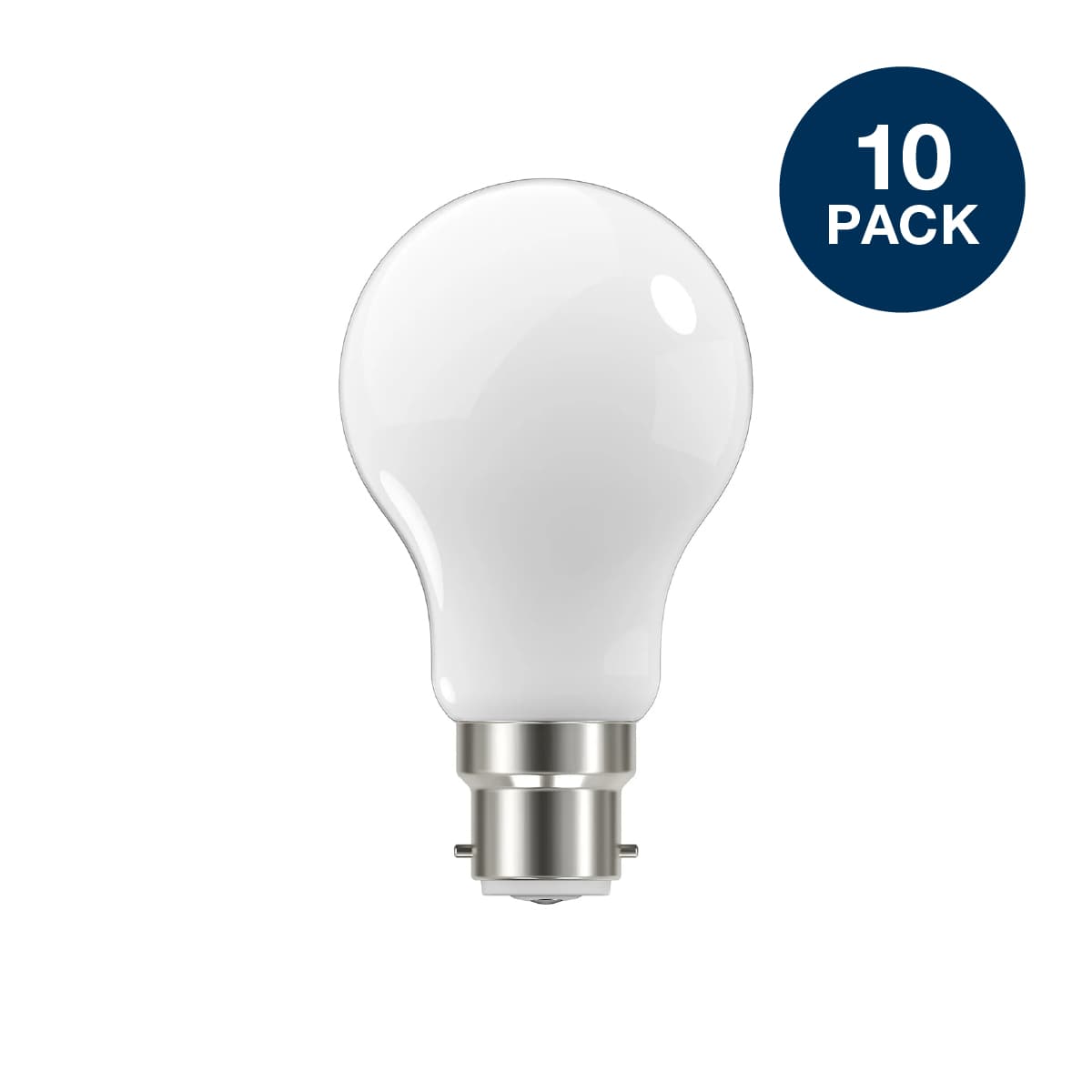 GE 7.5W Glass Opal ES LED GLS Globe in Warm White, 10 Pack-img-1
