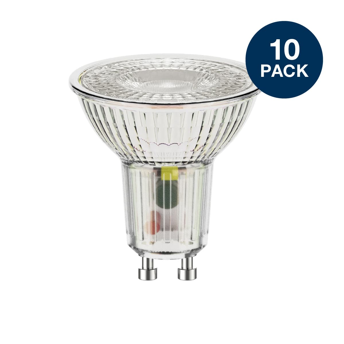 GE 4W 400 Lumen Glass LED GU10 Globe in Cool White, 10 Pack-img-1